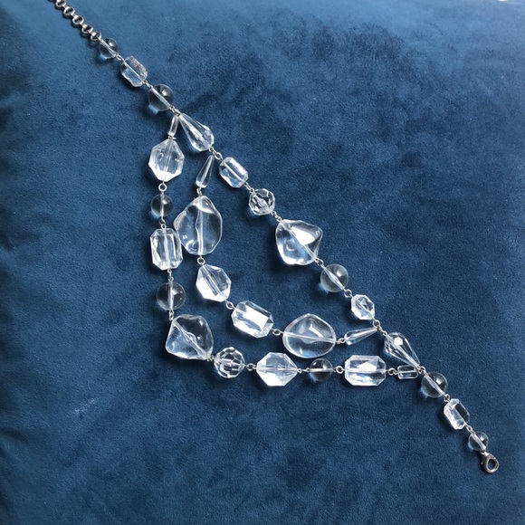 Vintage Ben Amun 3 Strand Lucite Necklace. - Picture 3 of 5